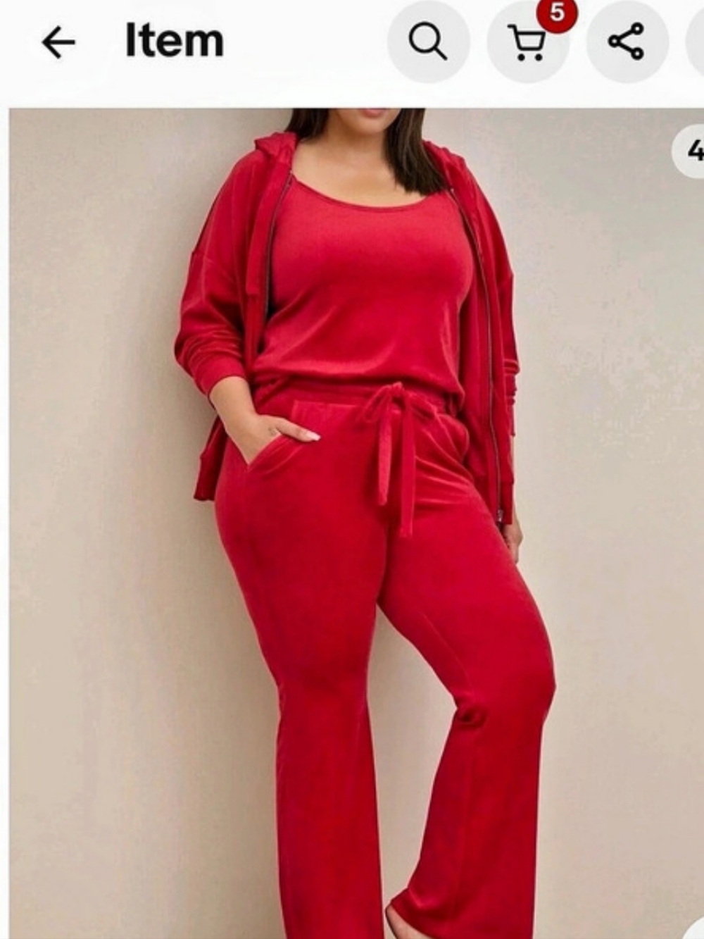 Torrid Red Lounge Set Size 3x